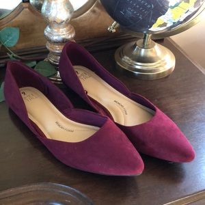 WINE MAROON MEMORY FOAM FLATS (PERFECT FOR FALL!)